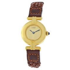 Ladies Cartier Colisee Vermeil Paris Gold-Plated Silver Quartz Watch