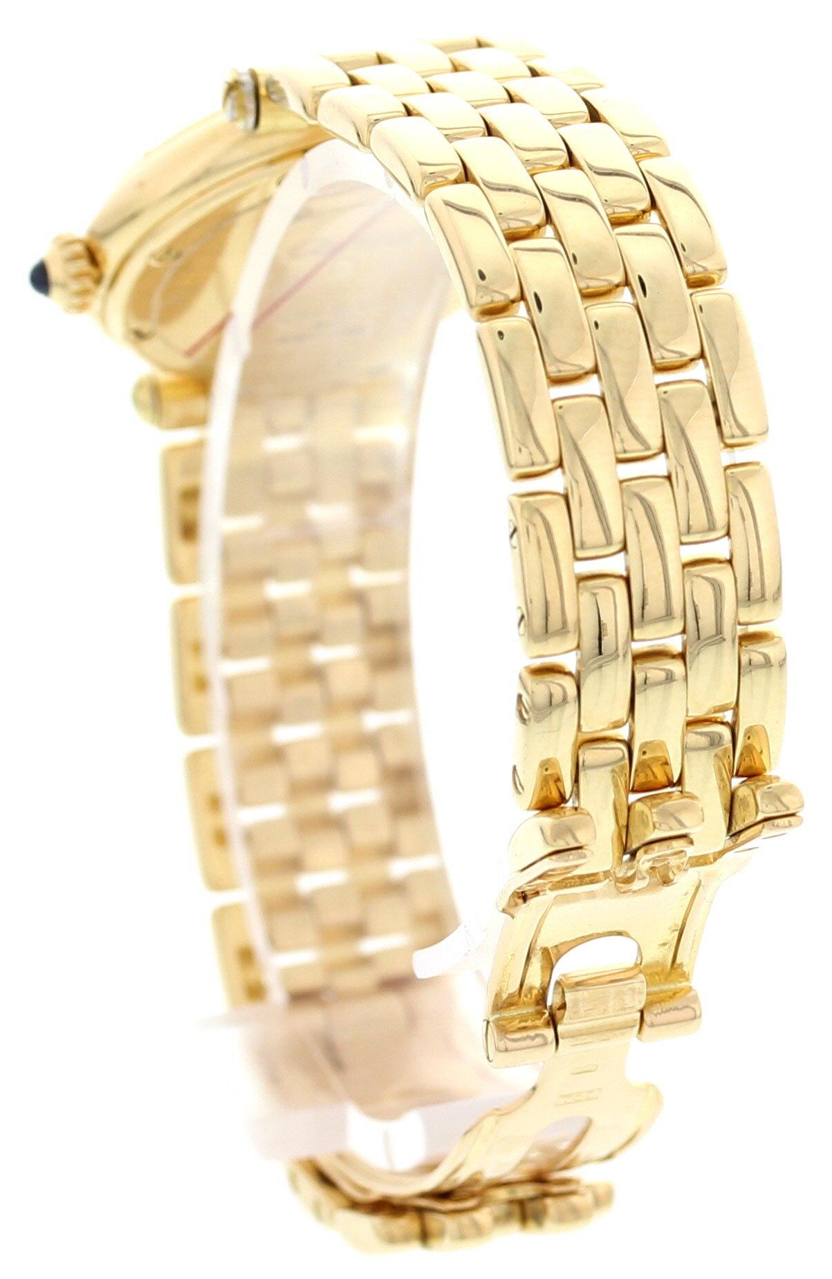 Women's Ladies Cartier Cougar 18 Karat Yellow Gold Watch For Sale
