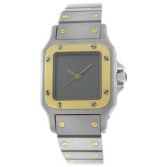 Ladies Cartier Galbee 18 Karat Yellow Gold and Stainless Steel Automatic Watch