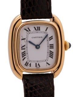 Ladies Cartier Gondola 18 Karat Yellow Gold Manual Wind, circa 1970s