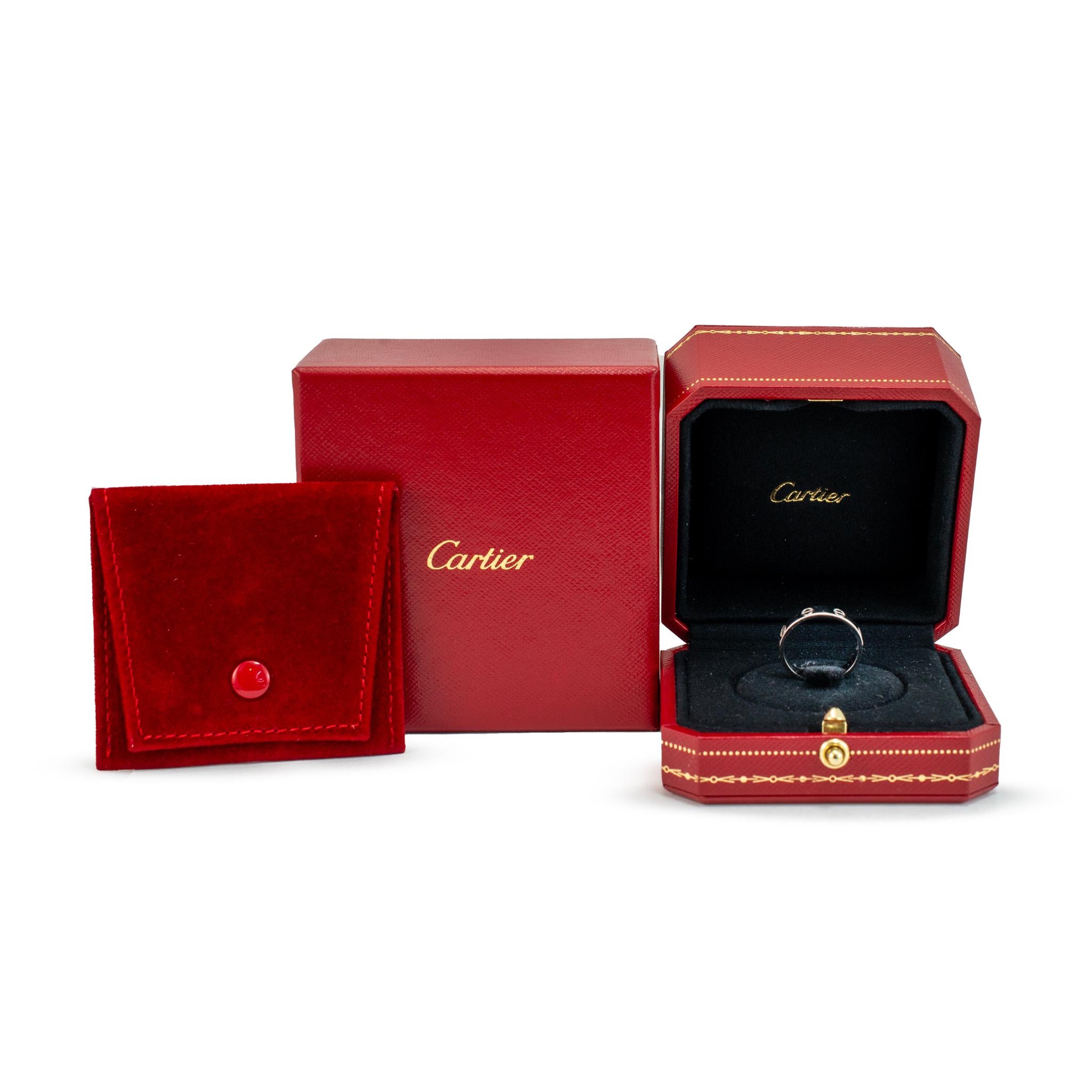 Alianzas de oro blanco de 18 quilates para mujer Cartier Love Modelo Pequeño en venta 3