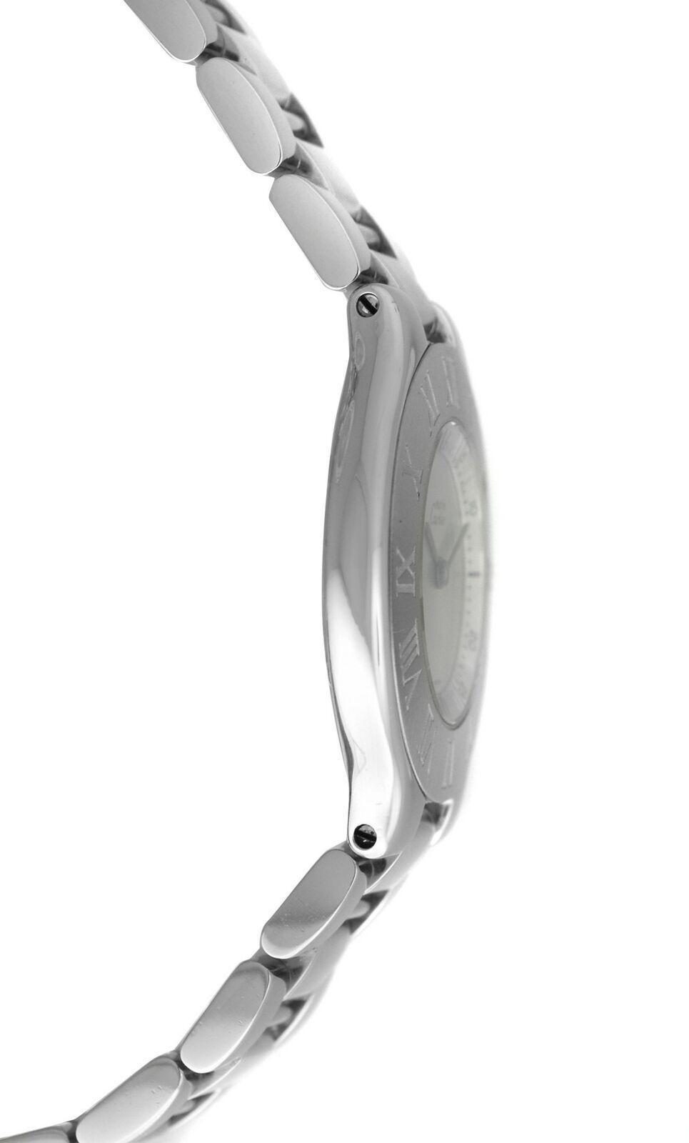 Ladies Cartier Must de Cartier 1330 Quartz Stainless Steel Watch In Excellent Condition In New York, NY