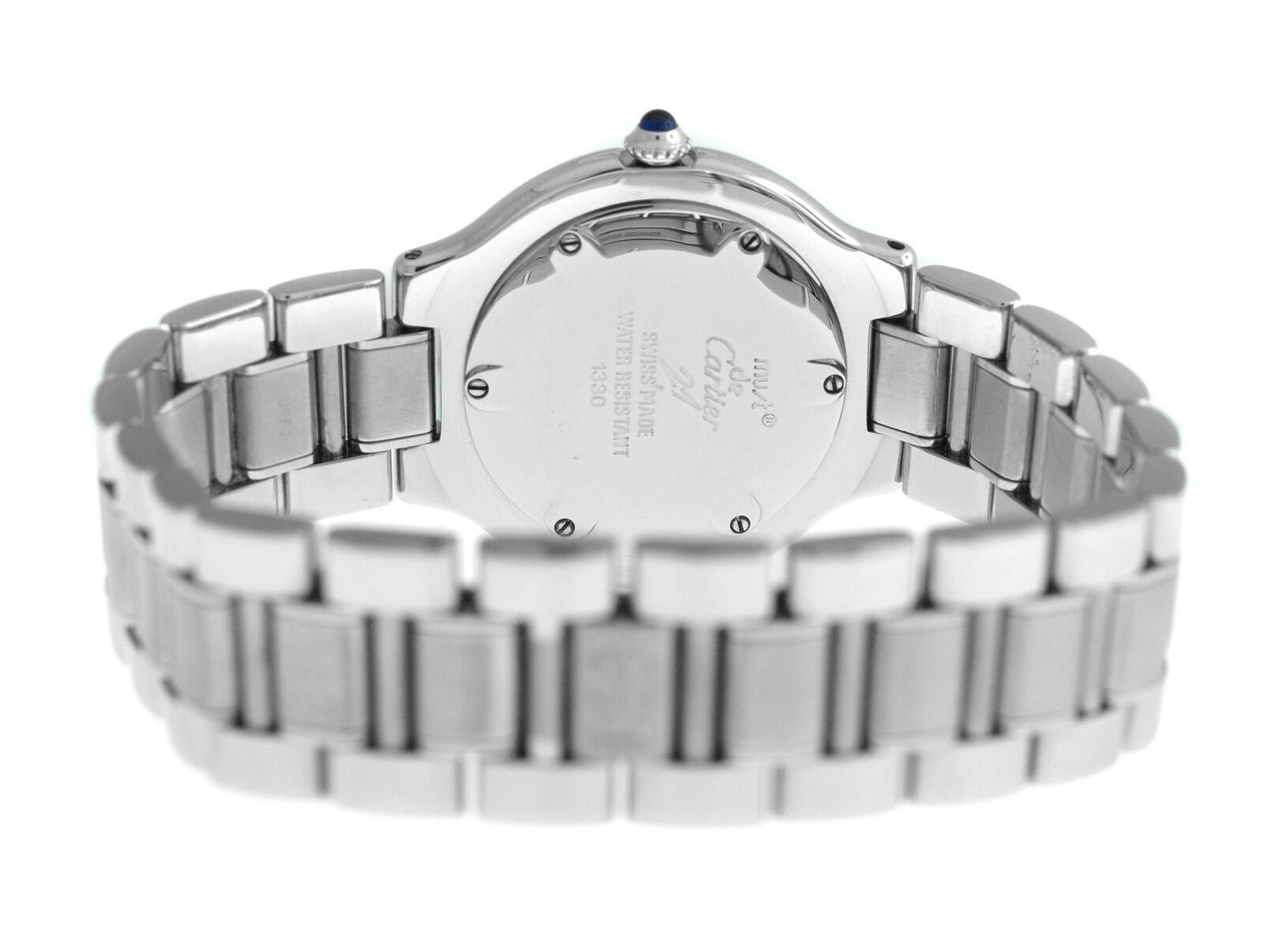 Ladies Cartier Must de Cartier 1330 Quartz Stainless Steel Watch 2