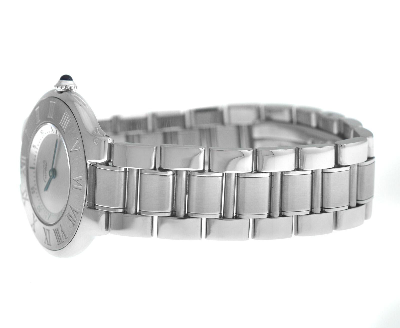 Ladies Cartier Must de Cartier 1330 Quartz Stainless Steel Watch 4
