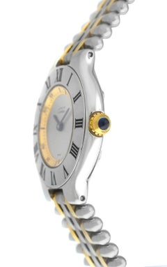 Ladies Cartier Must de Cartier 1340 Quartz Steel Gold Bullet Watch