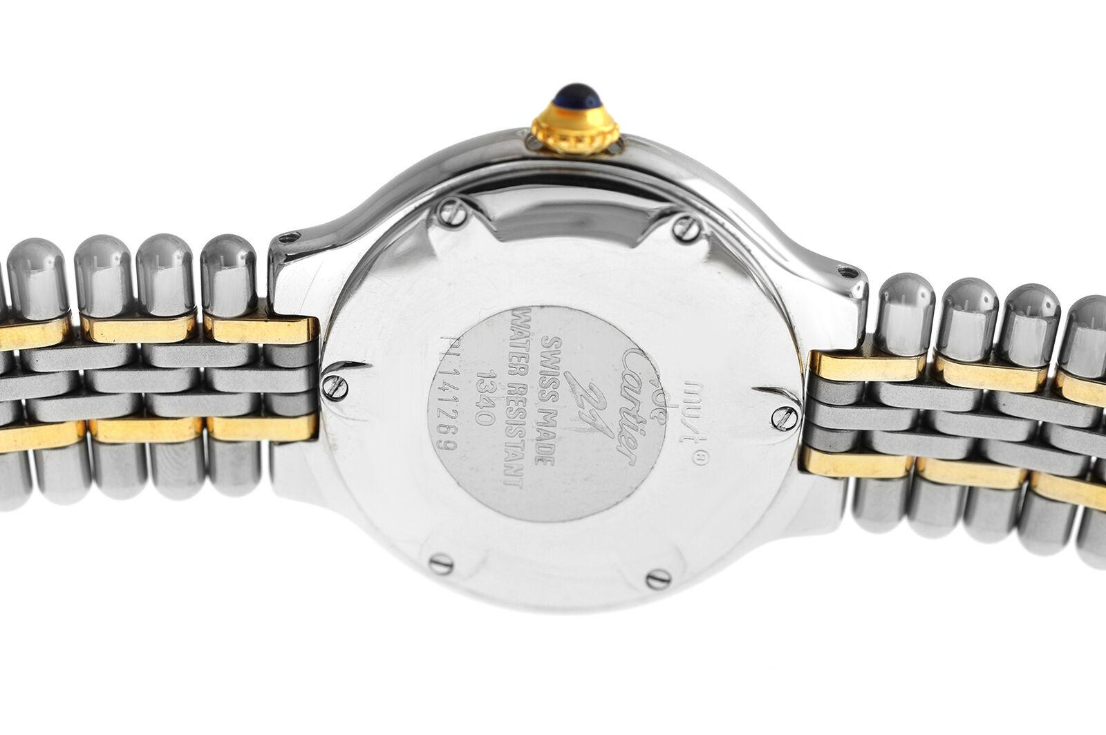 Women's Ladies Cartier Must de Cartier 1340 Quartz Steel Gold Bullet Watch