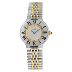 Ladies Cartier Must de Cartier 1340 Quartz Steel Gold Bullet Bracelet Watch