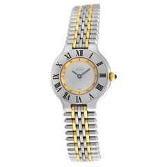 Ladies Cartier Must de Cartier 1340 Quartz Steel Gold Bullet Watch