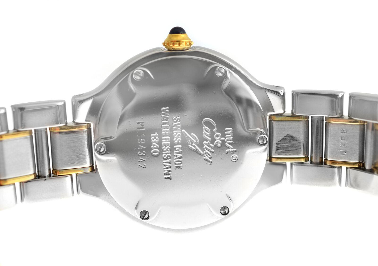 Women's Ladies Cartier Must de Cartier 1340 Ref. W10073R6 Quartz Steel Gold Watch For Sale