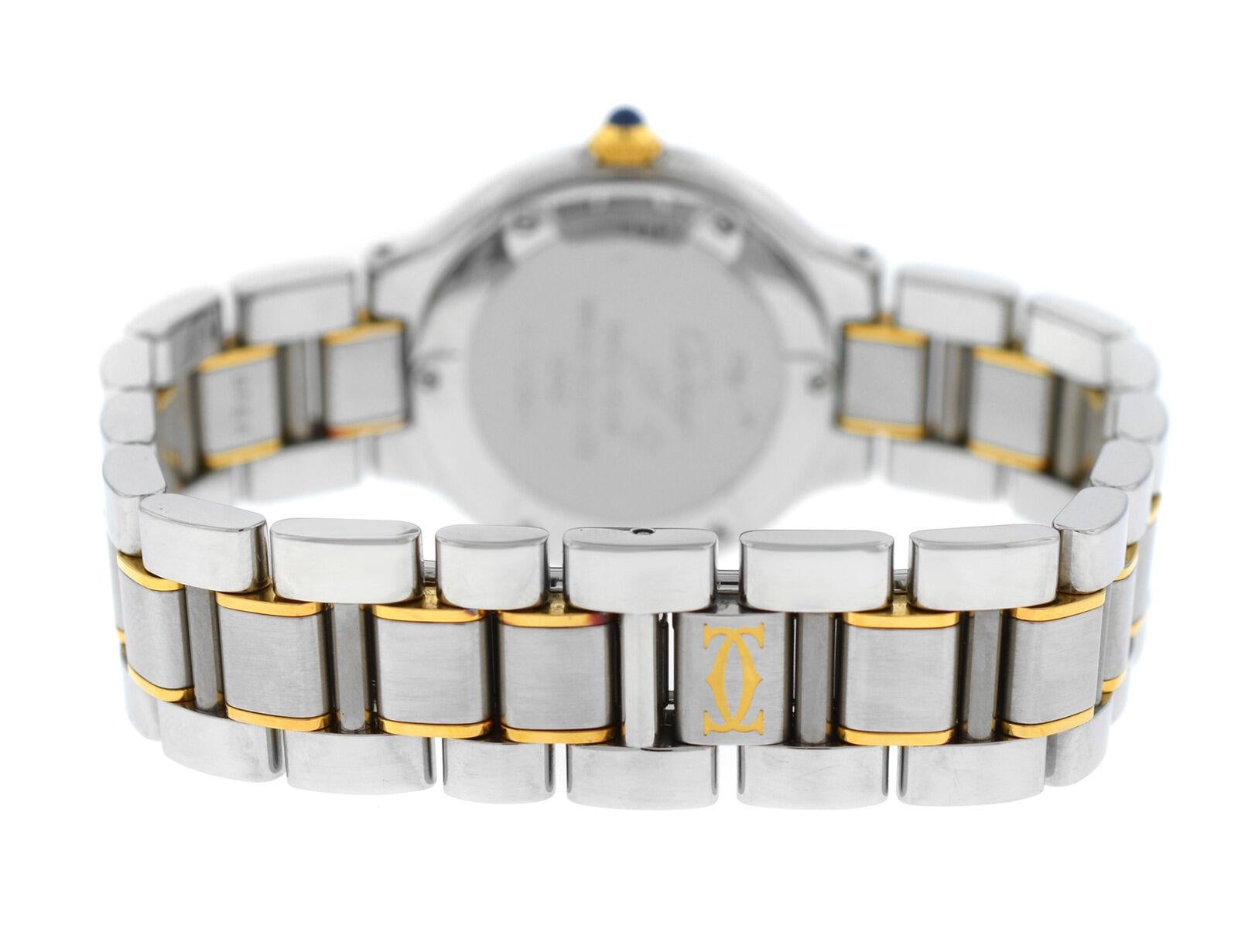 Ladies Cartier Must de Cartier 1340 Ref. W10073R6 Quartz Steel Gold Watch For Sale 3