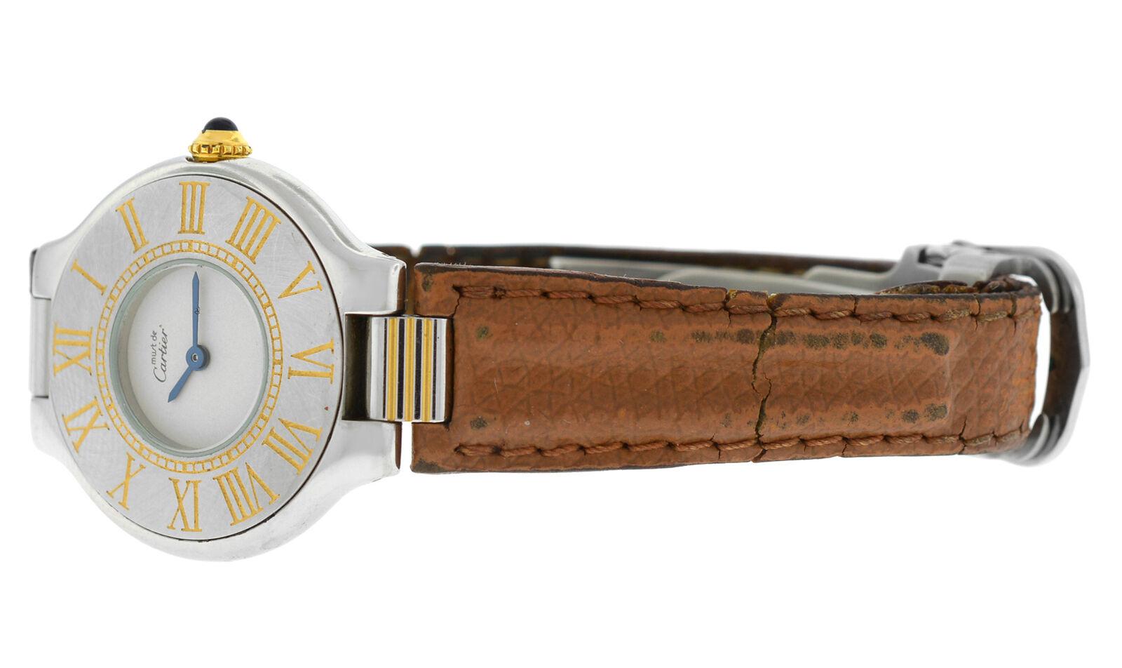 Ladies Cartier Must de Cartier 21 Quartz Steel Gold Watch 3
