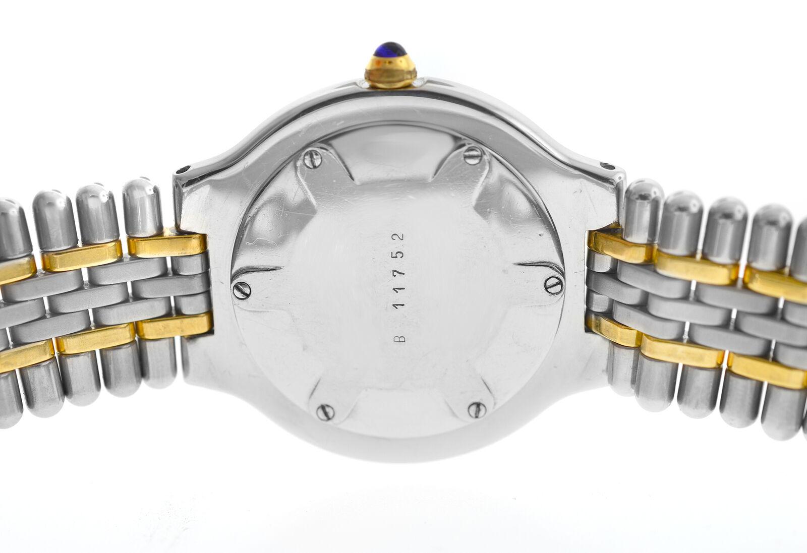 Ladies Cartier Must de Cartier 21 Steel Gold Bullet Quartz Watch In Good Condition For Sale In New York, NY