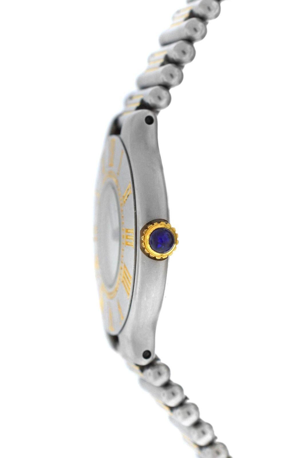 Modern Ladies Cartier Must de Cartier Bullet Bracelet Quartz Steel Gold Watch