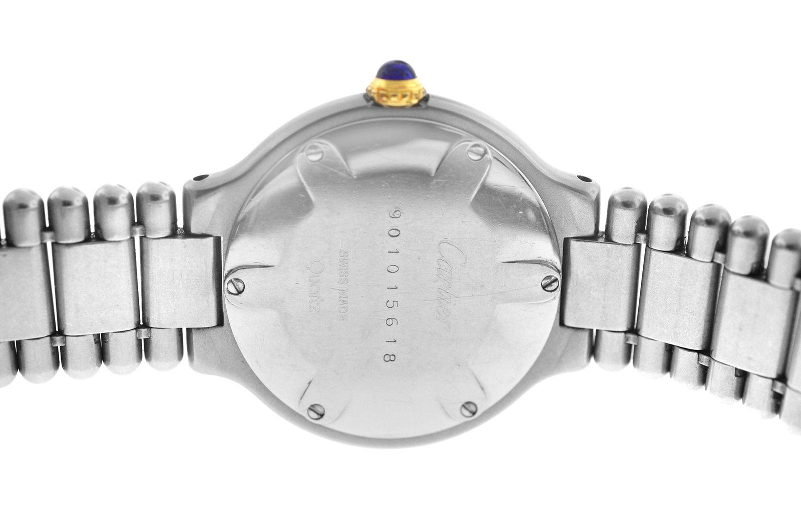 Women's Ladies Cartier Must de Cartier Bullet Bracelet Quartz Steel Gold Watch