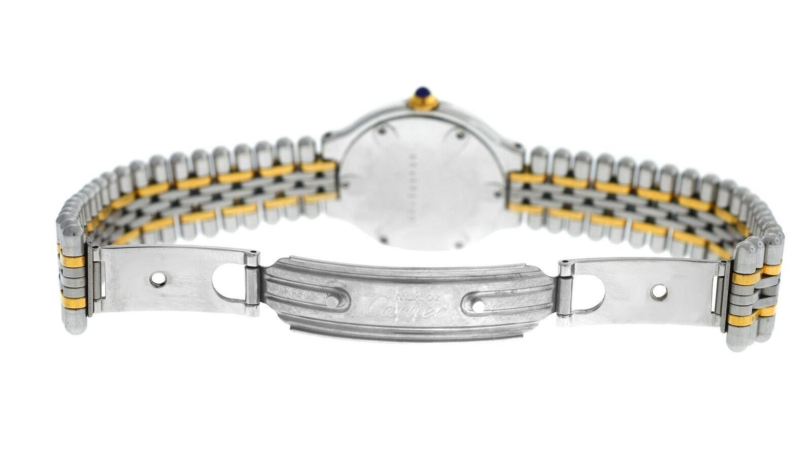 Women's or Men's Ladies Cartier Must de Cartier Bullet Quartz Steel Gold Watch For Sale