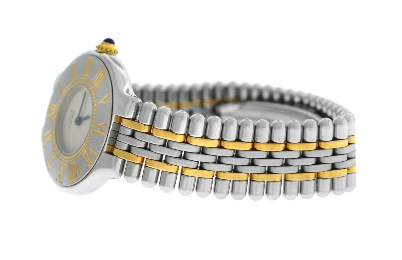 Ladies Cartier Must de Cartier Bullet Quartz Steel Gold Watch For Sale 1
