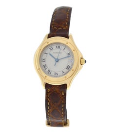 Ladies Cartier Panthere Cougar Quartz 18 Karat Yellow Gold Date Watch