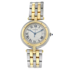 Ladies Cartier Panthere Cougar Two-Row Steel 18 Karat Gold Quartz Date Watch