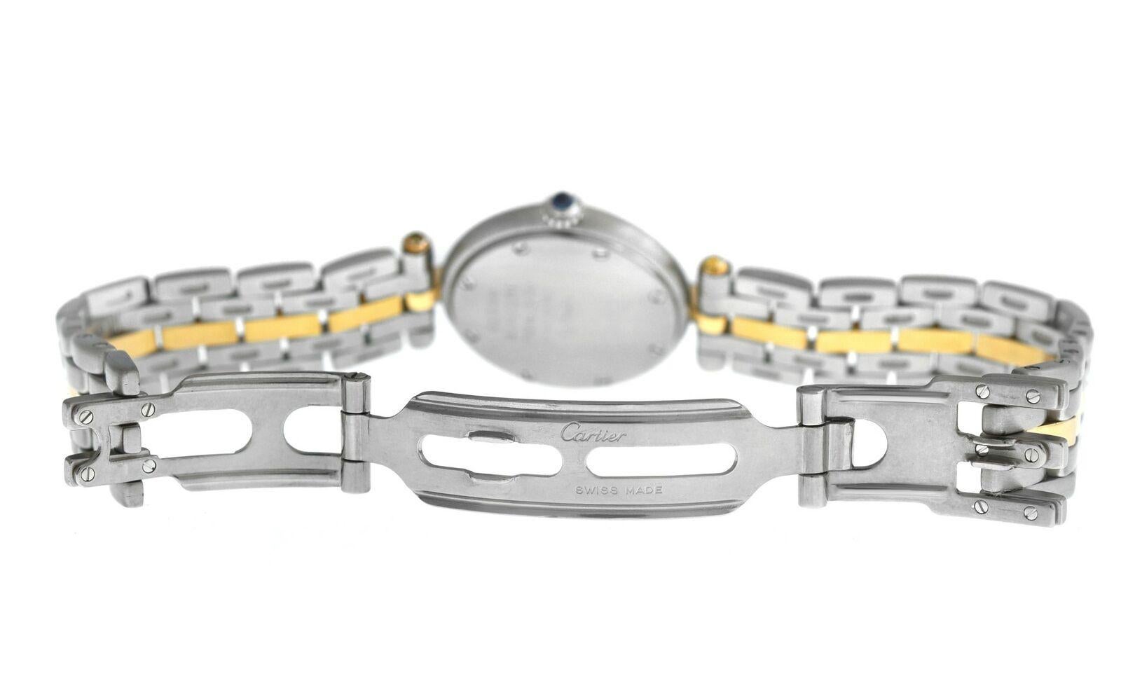 Women's Ladies Cartier Panthere Vendome 1057920 One-Row Gold Steel Quartz Watch For Sale