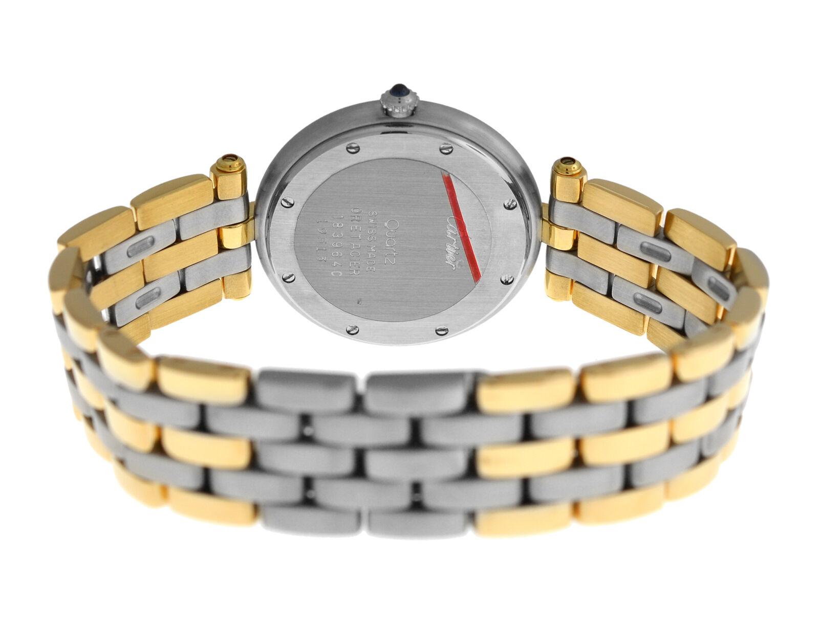 
Brand	Cartier
Model	Panthere Vendome 183964
Gender	Ladies
Condition	Pre-owned
Movement	Swiss Quartz
Case Material	Stainless Steel & 18K Yellow Gold
Bracelet / Strap Material	
Stainless Steel & 18K Yellow Gold

Clasp / Buckle Material	
Stainless