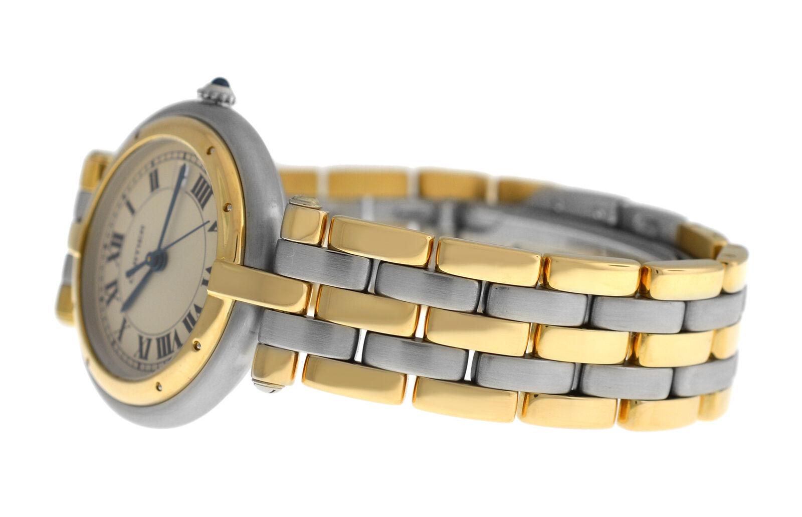 Women's Ladies Cartier Panthere Vendome 183964 Three-Row Gold Steel Quartz Watch