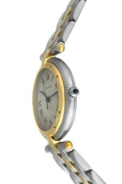 Ladies Cartier Panthere Vendome One-Row Gold Steel Quartz Watch
