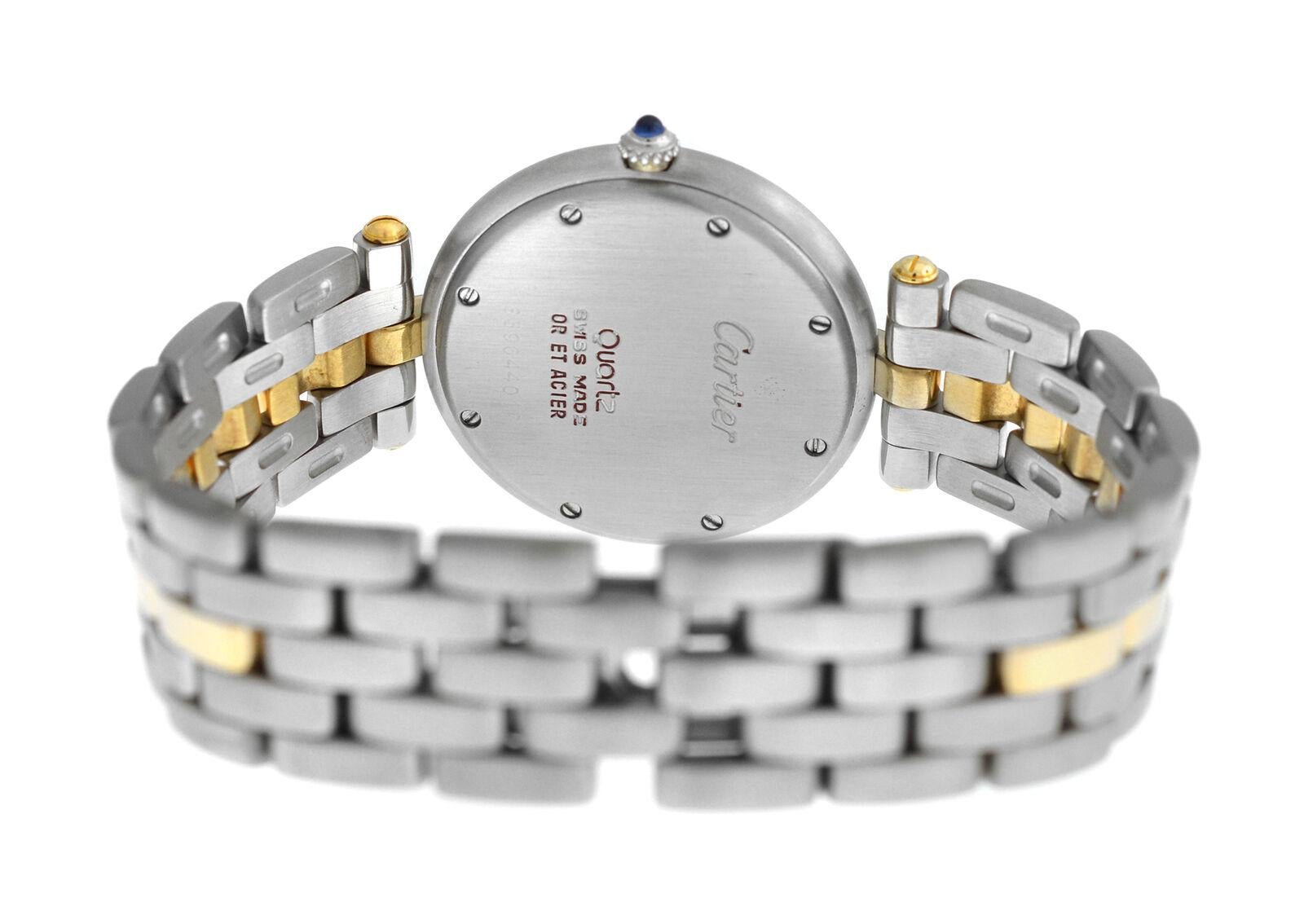 Women's or Men's Ladies Cartier Panthere Vendome One-Row Gold Steel Quartz Watch For Sale