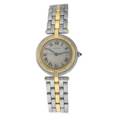 Ladies Cartier Panthere Vendome One-Row Gold Steel Quartz Watch