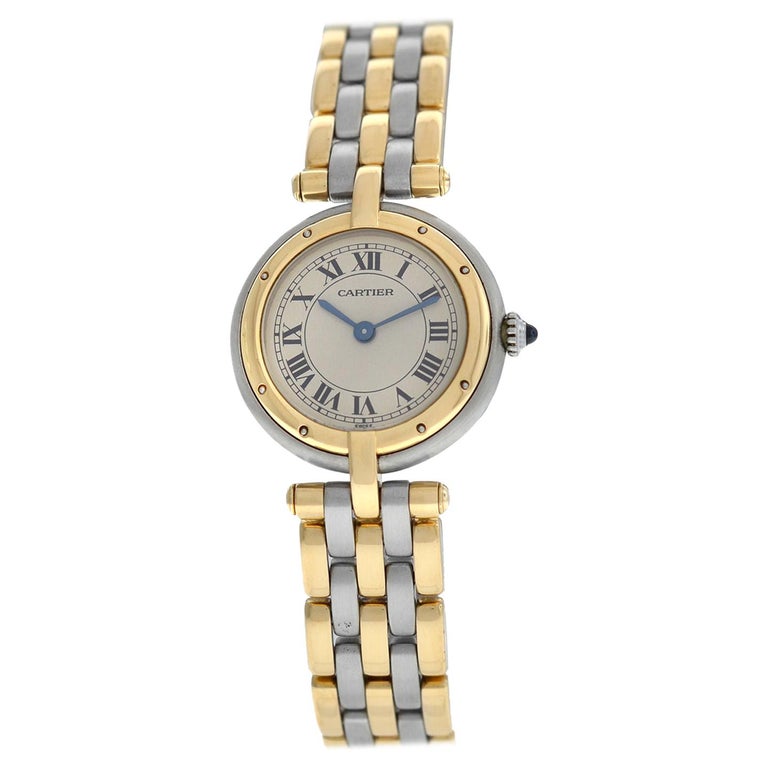 Ladies Cartier Panthere Vendome Three-Row Gold Steel Quartz Watch For ...