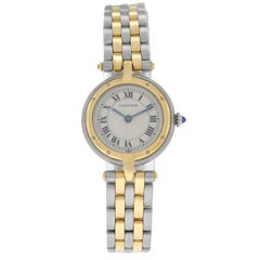 Ladies Cartier Panthere Vendome Two-Row Gold Steel Quartz Watch