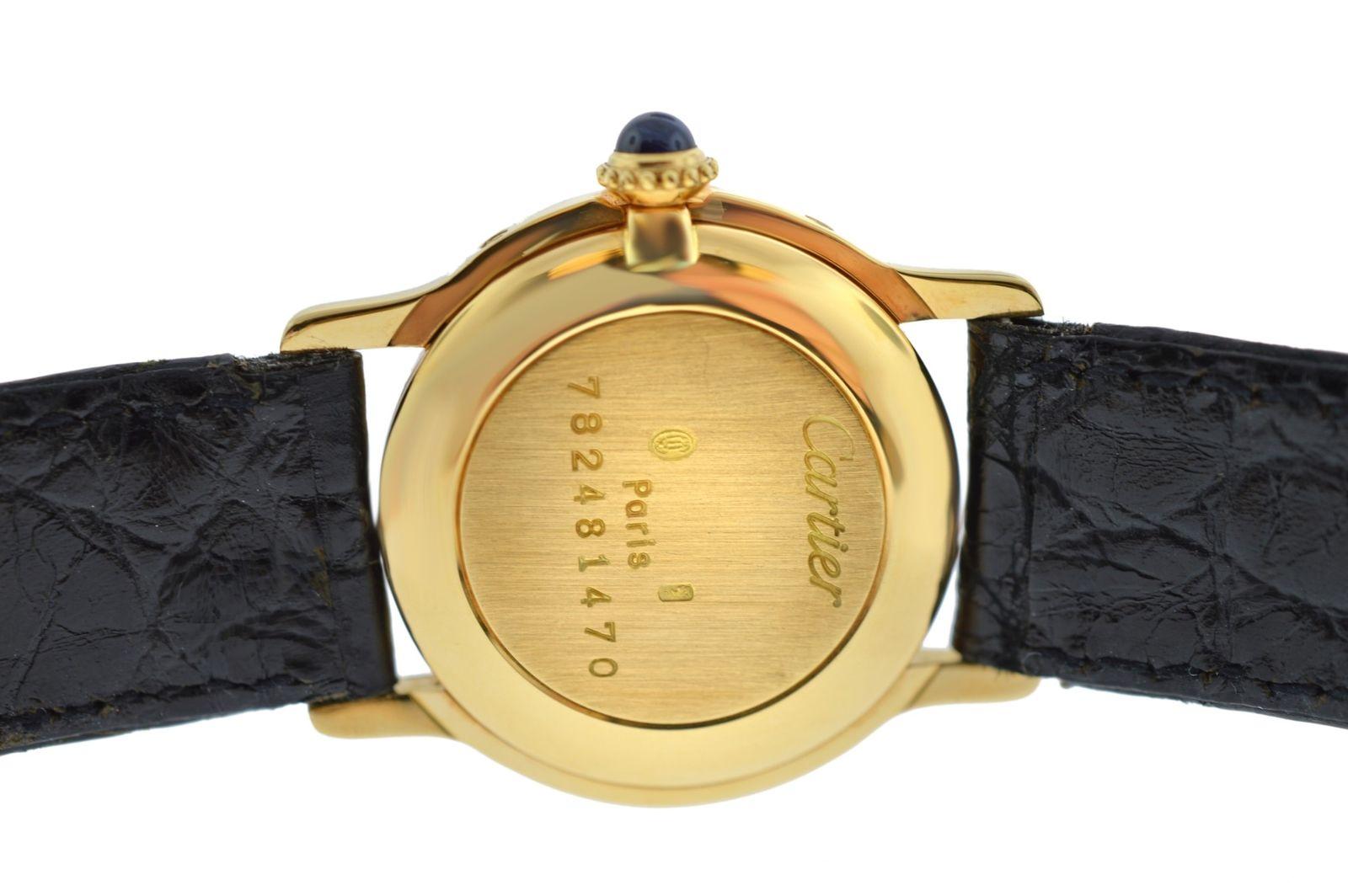 Ladies Cartier Paris Ronde 18 Karat Gold Diamond Mechanical Watch 1