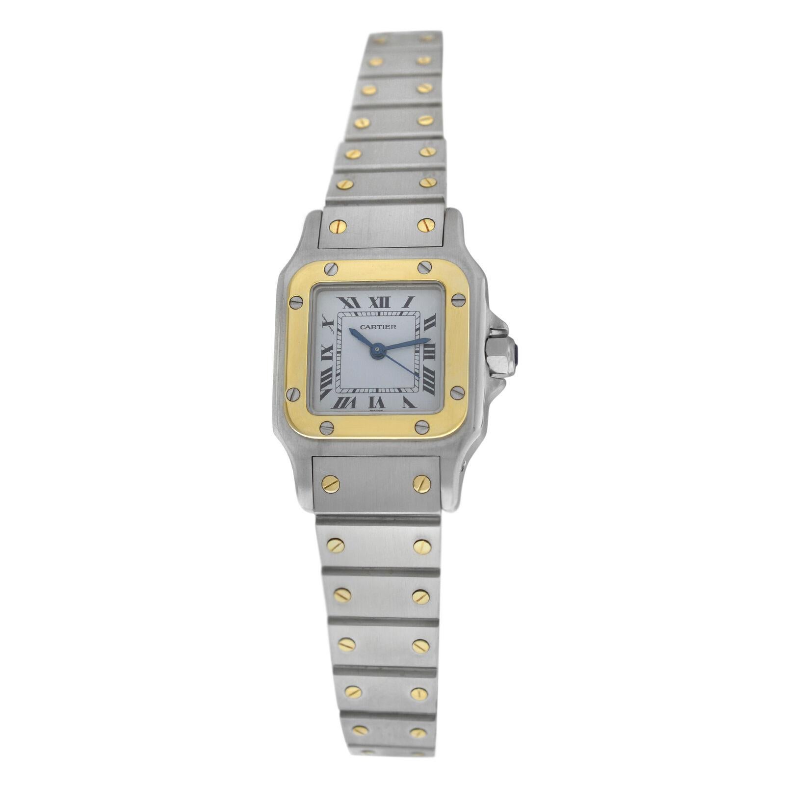 Ladies Cartier Santos Galbee 18 Karat Yellow Gold Automatic Watch 2