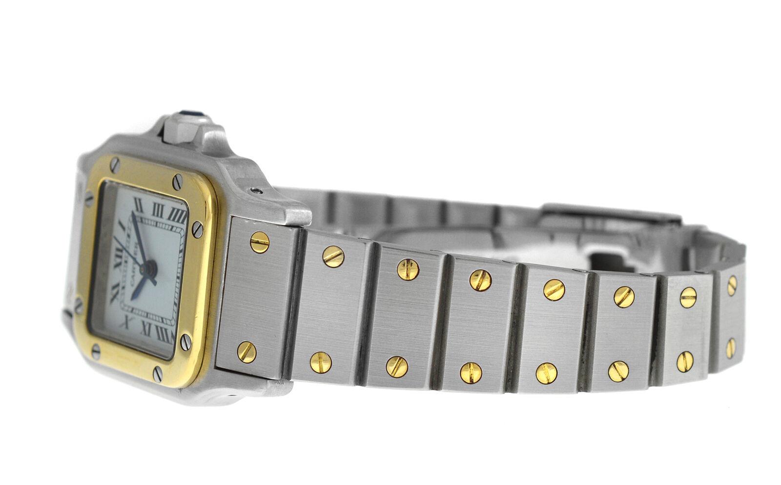 Ladies Cartier Santos Galbee 18 Karat Yellow Gold Automatic Watch For Sale 4