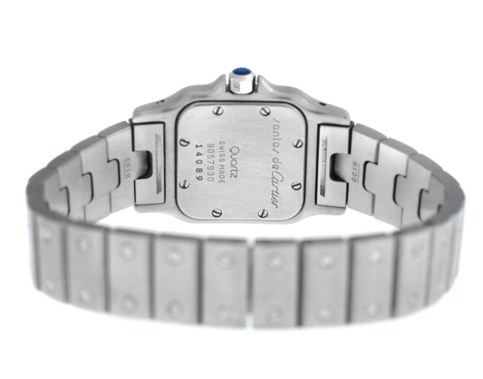 Ladies Cartier Santos Galbee 9057930 Stainless Steel Quartz Watch For Sale 1