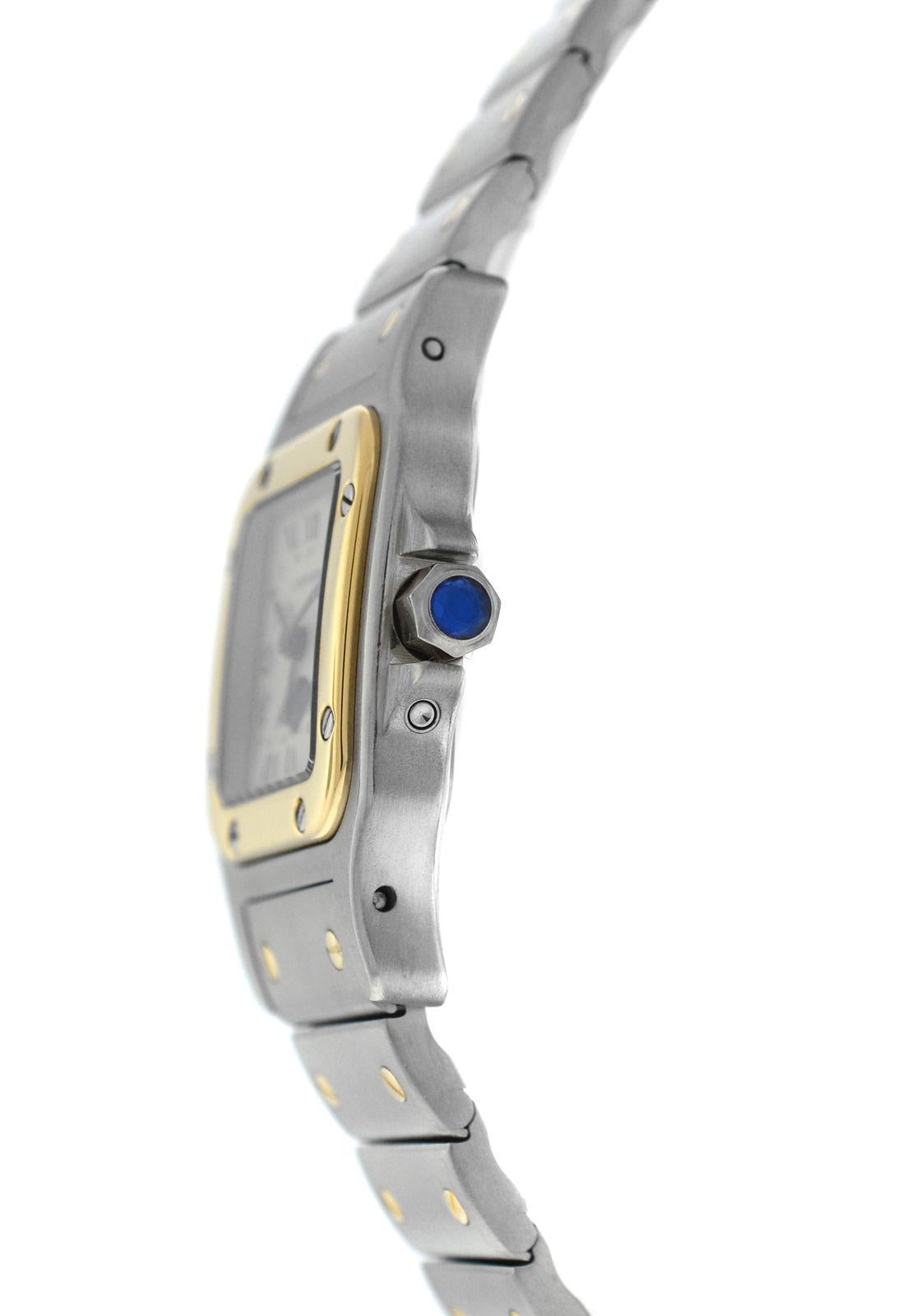 Modern Ladies Cartier Santos Galbee Steel 18 Karat Gold Moonphase Quartz Watch