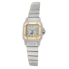 Ladies Cartier Santos Galbee Steel 18 Karat Gold Moonphase Quartz Watch