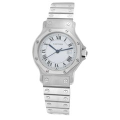 Ladies Cartier Santos Octagon Stainless Steel Automatic Watch