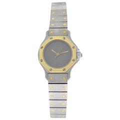 Ladies Cartier Santos Octagon Steel 18 Karat Yellow Gold Automatic Watch