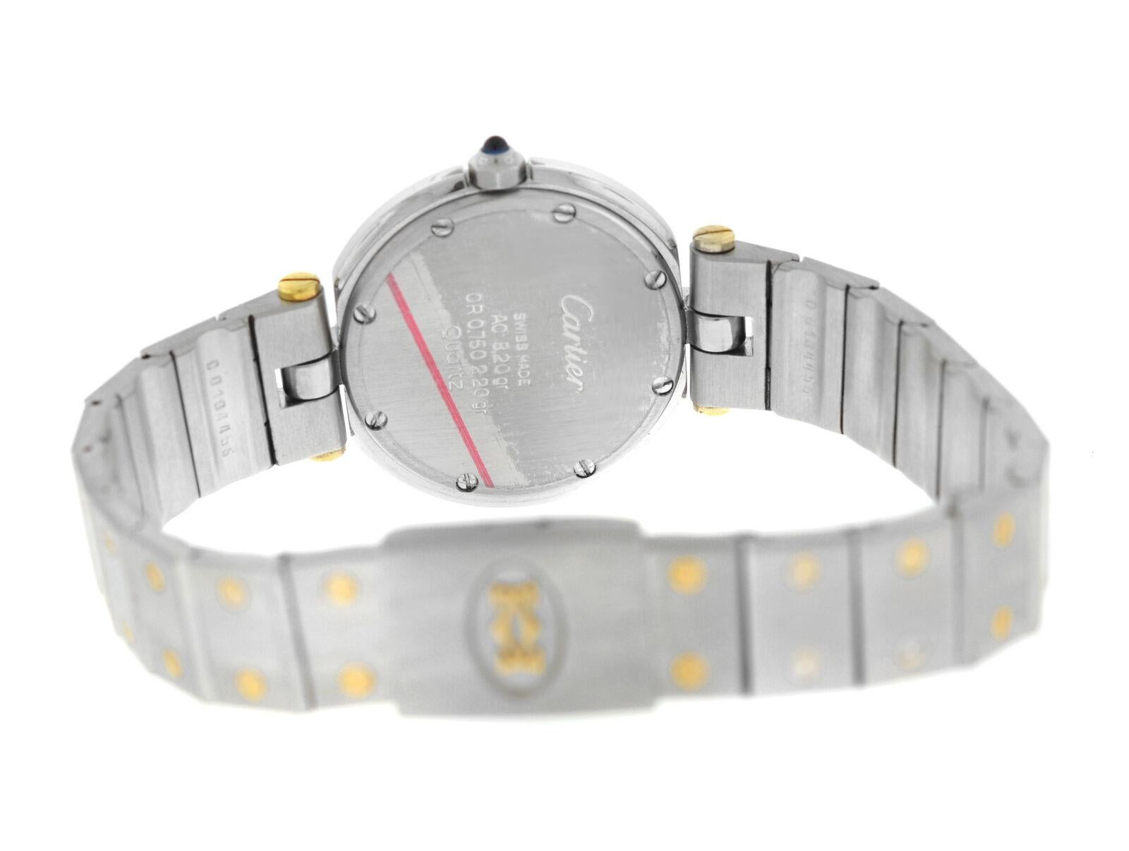 Ladies Cartier Santos Ronde 18 Karat Yellow Gold Quartz Watch For Sale 2