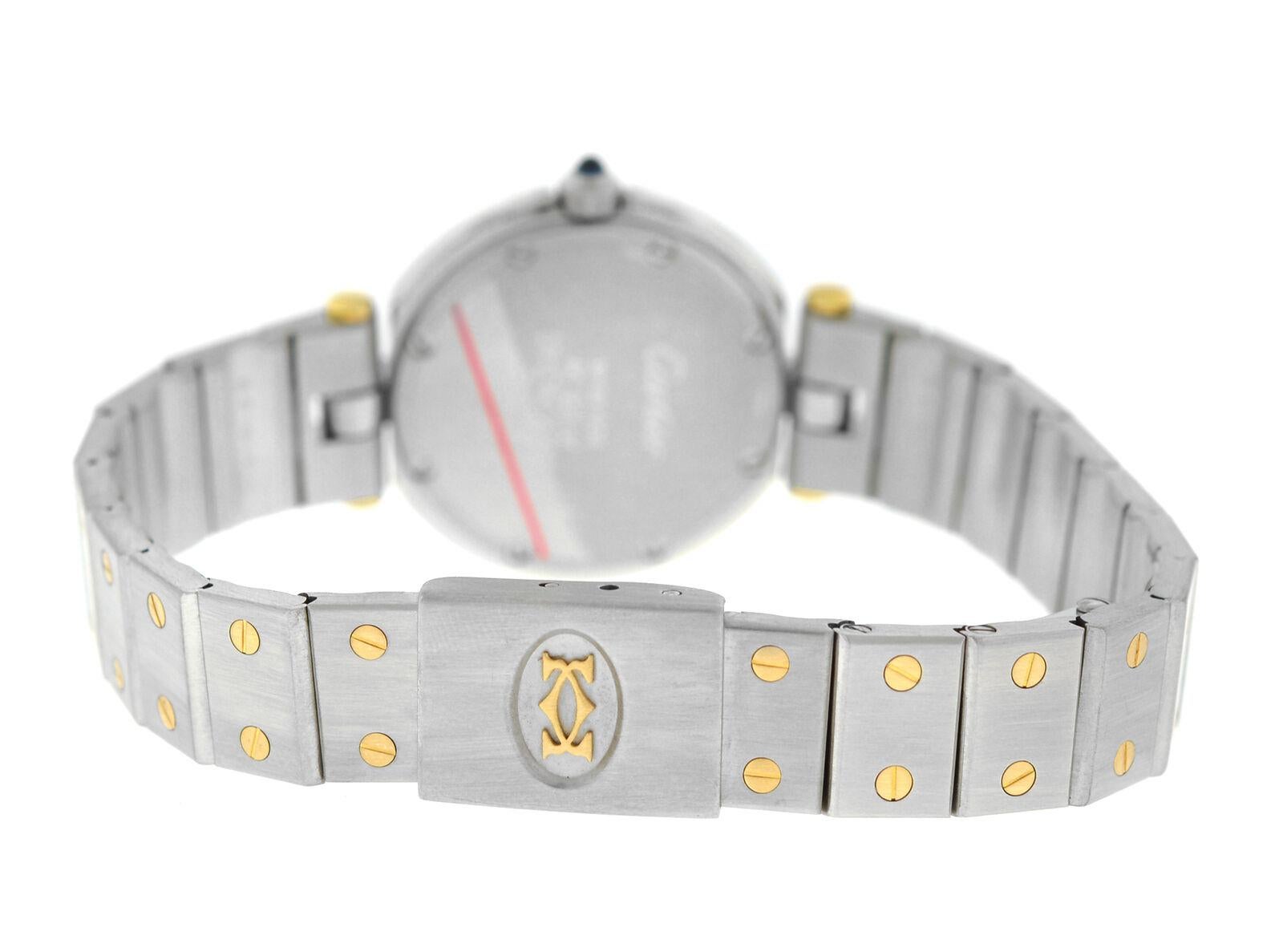 Ladies Cartier Santos Ronde 18 Karat Yellow Gold Quartz Watch For Sale 3