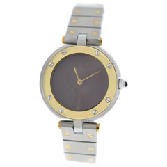 Ladies Cartier Santos Ronde 18 Karat Yellow Gold Quartz Watch