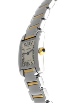Ladies Cartier Tank Francaise 2300 Steel 18 Karat Yellow Gold Quartz Watch