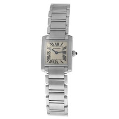 Ladies Cartier Tank Francaise 2384 Stainless Steel Quartz Watch