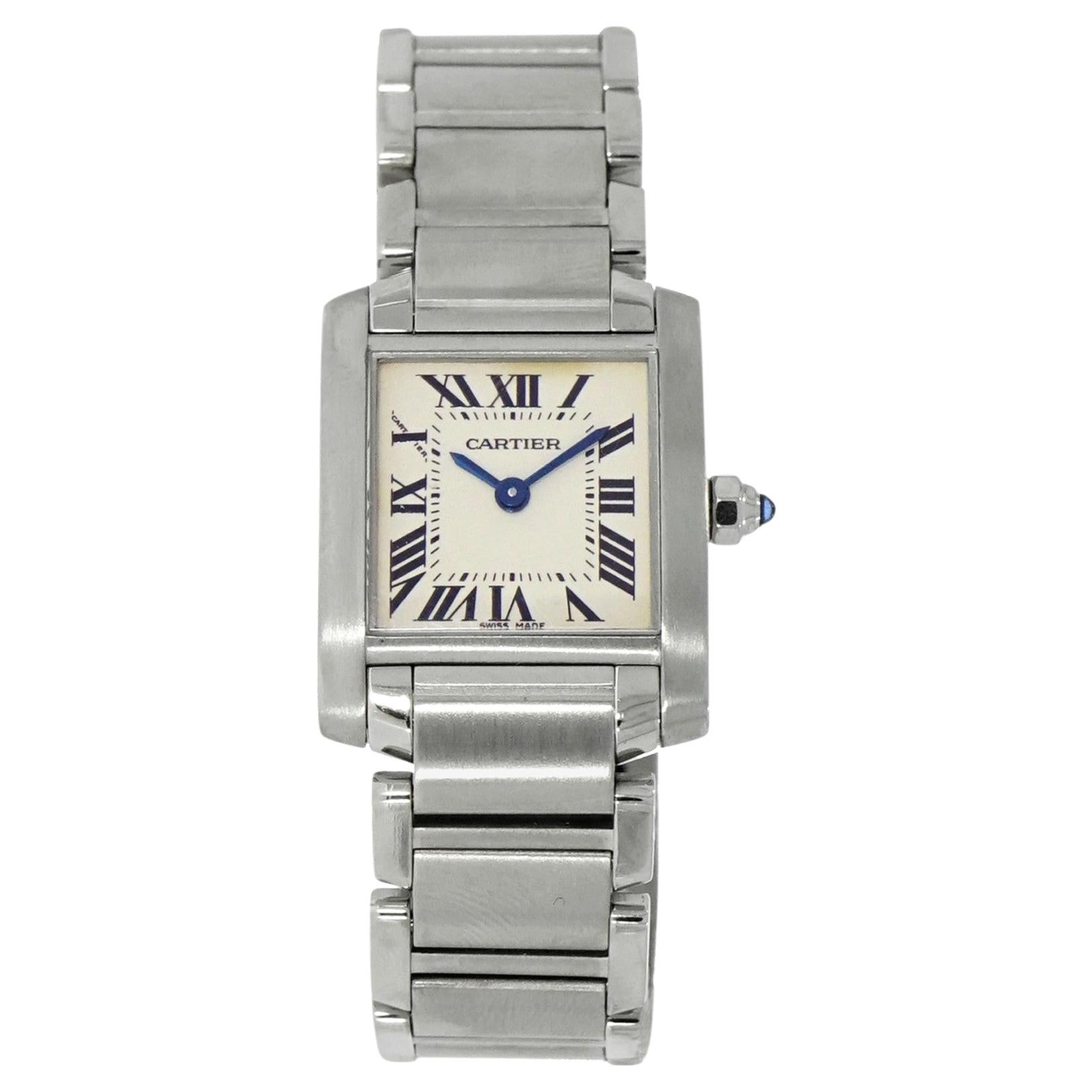Ladies Cartier Tank Francaise PM Stainless Steel