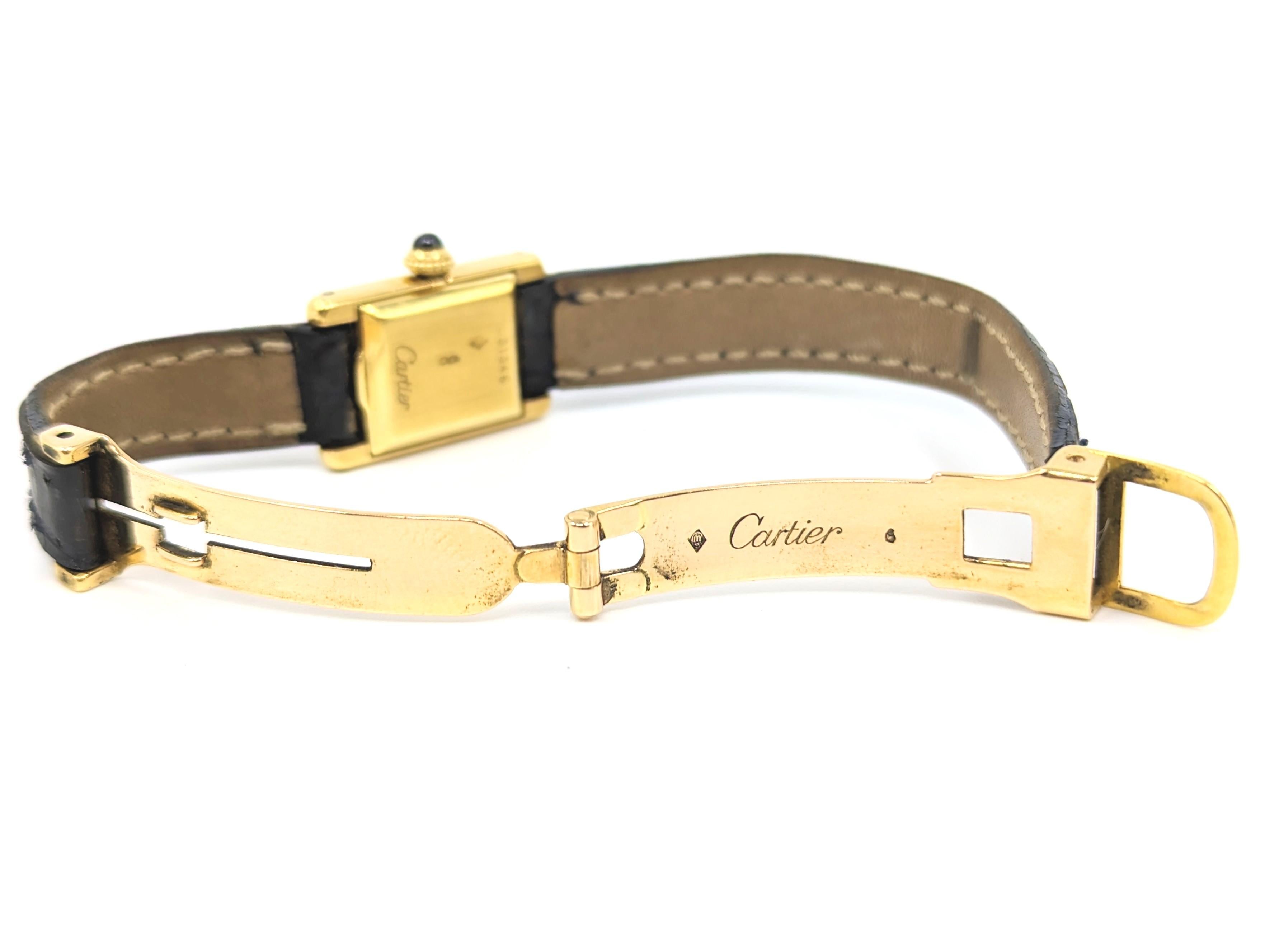 cartier tank solid gold