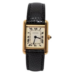 Ladies Cartier Yellow Gold Tank Wrist Watch