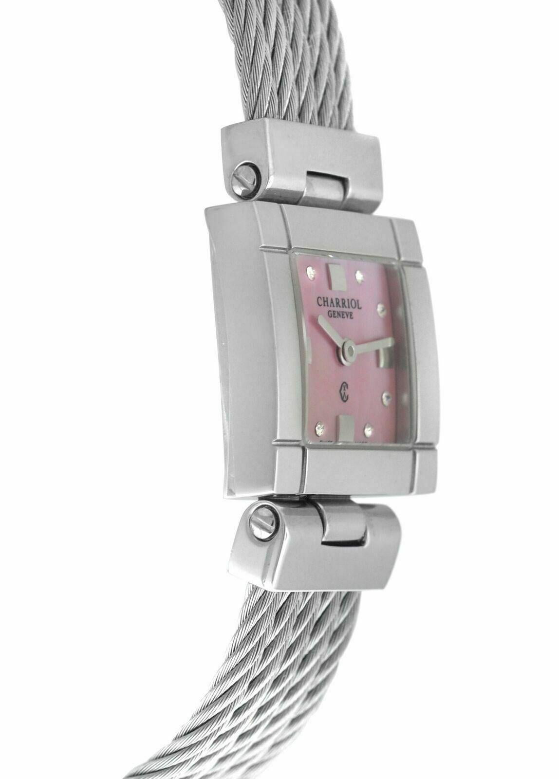 Women's Ladies' Charriol Celtic CELS.71.173 Steel Diamond Pink MOP Quartz Watch For Sale