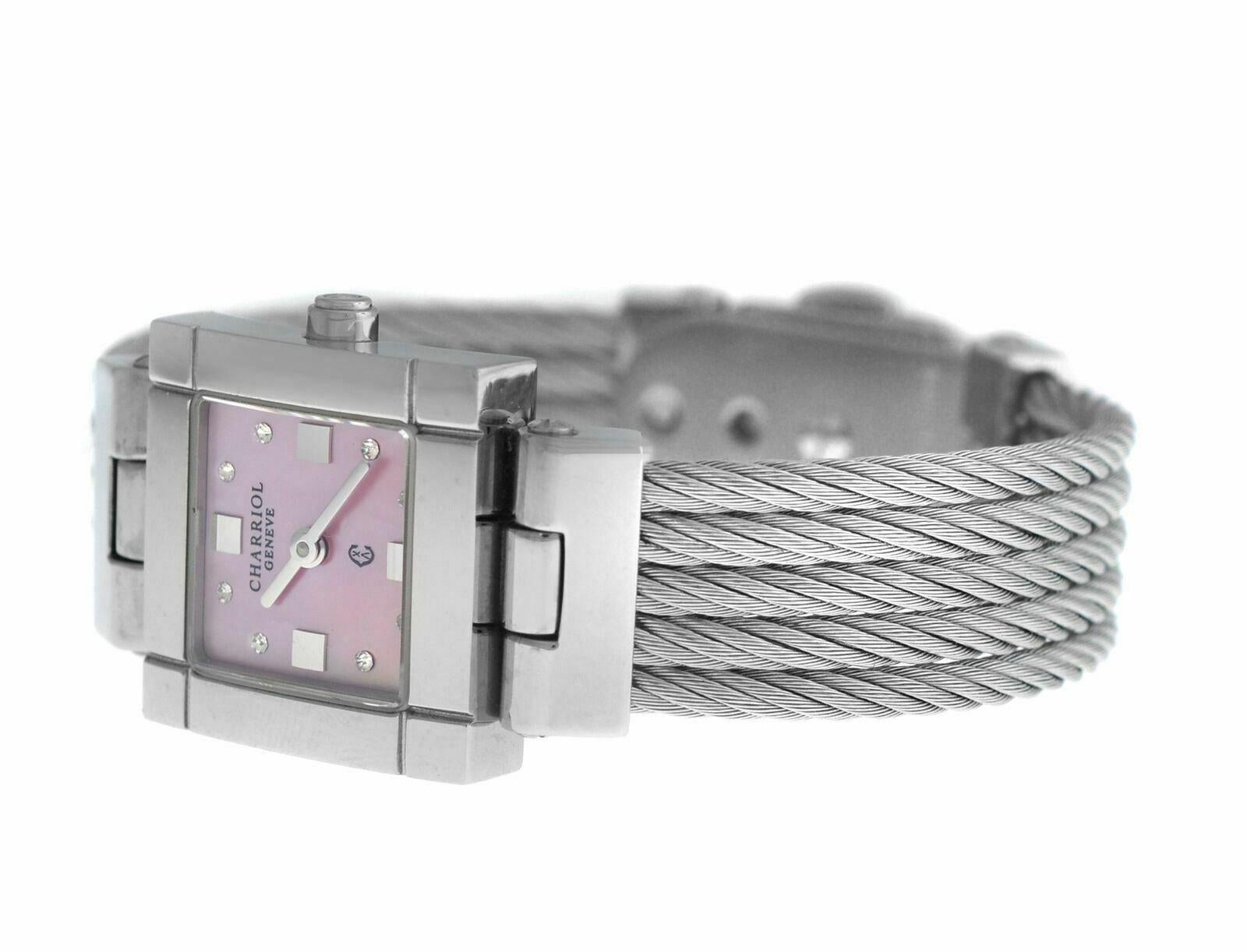 Ladies' Charriol Celtic CELS.71.173 Steel Diamond Pink MOP Quartz Watch For Sale 3