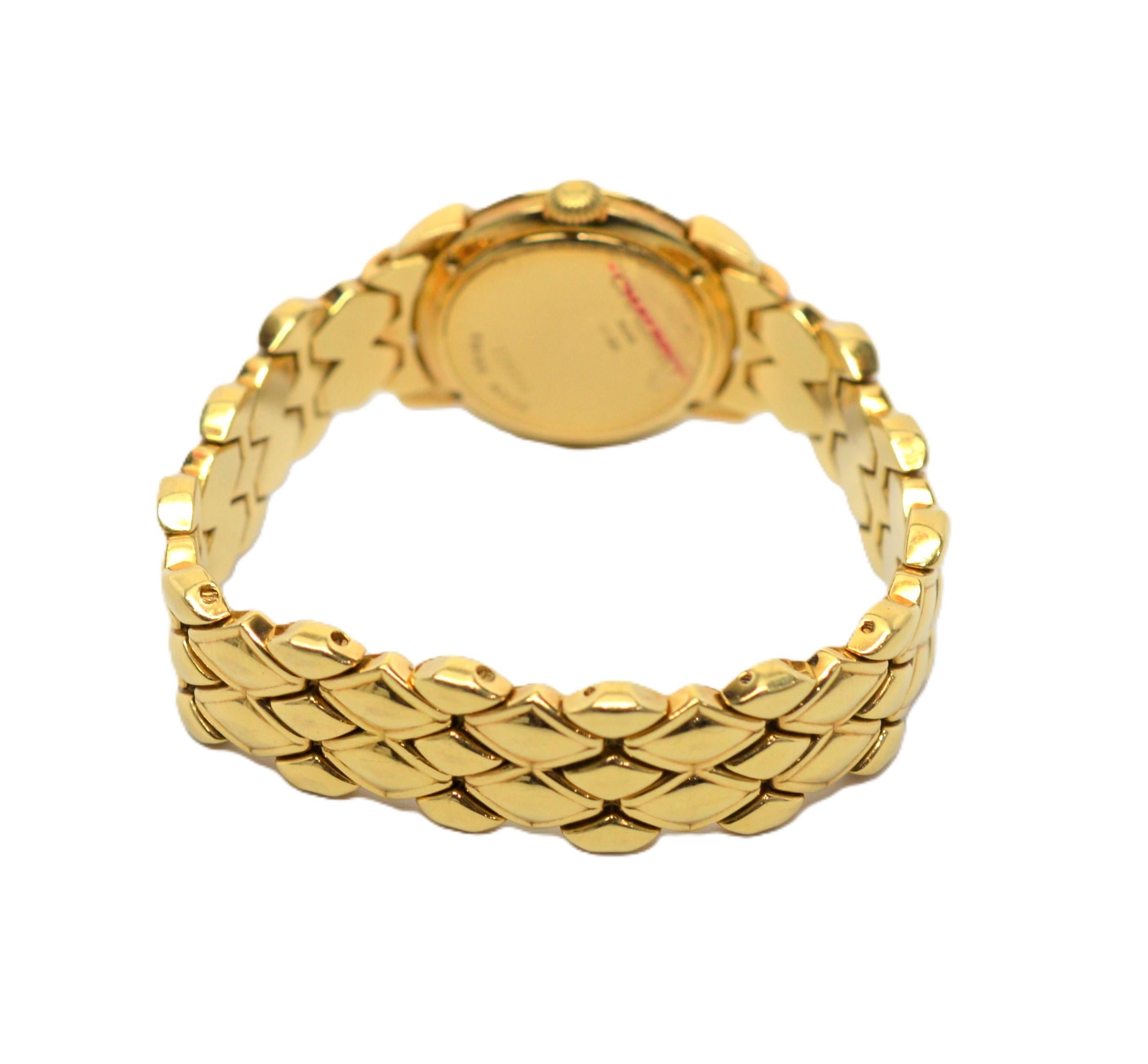 Chaumet Paris Elysses 18 Karat Yellow Gold Diamond Bracelet Watch For Sale 4