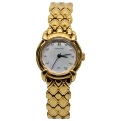 Ladies Chaumet Paris Elysses 18 Karat Yellow Gold and Diamond Bracelet Watch